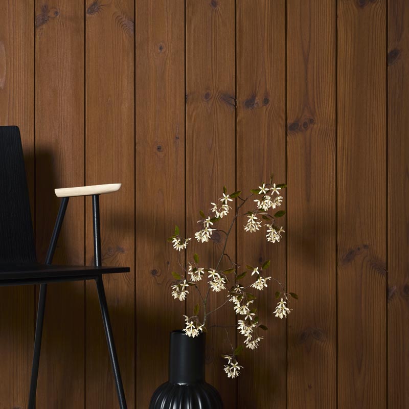 Interior cladding made of thermally modified timber